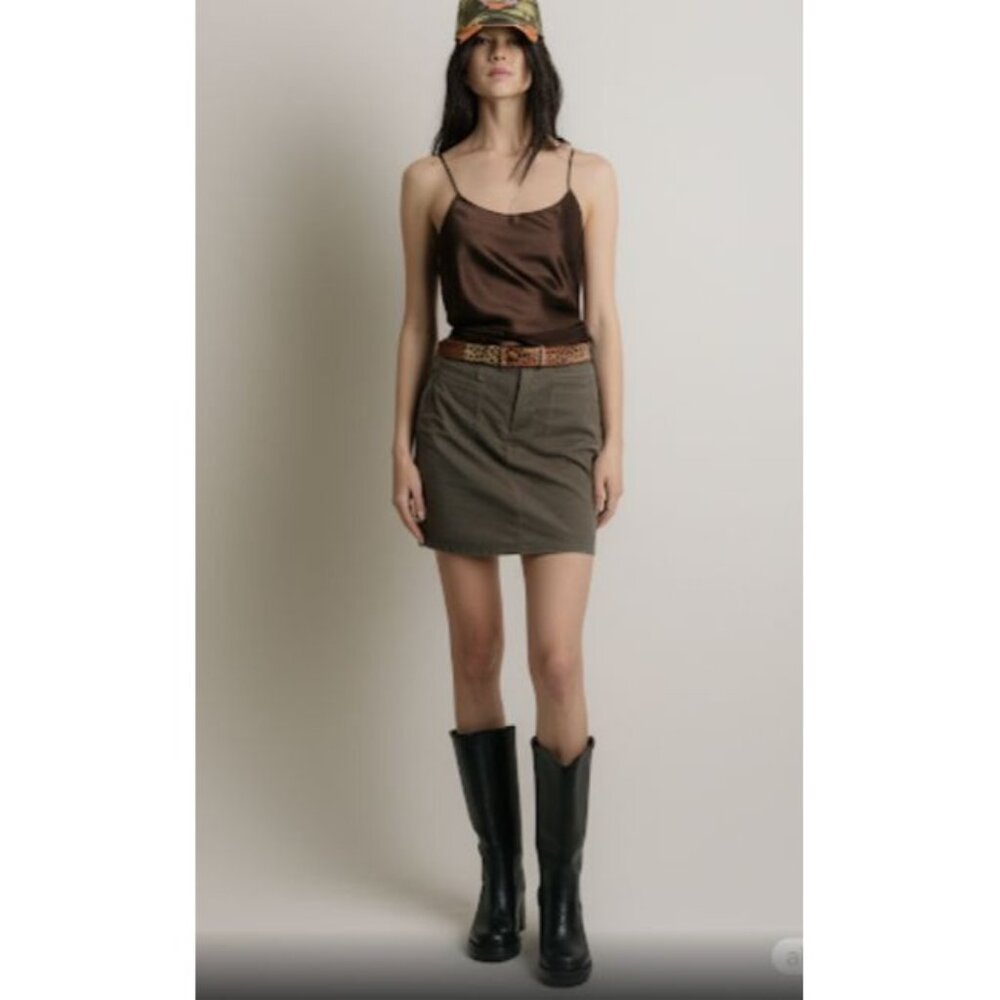 GAP Jersey Cotton Athleisure Tennis Stretch Low Rise Y2K Mini Skirt Women's L